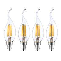 E14 LED Filament Bulb Edison Retro Candle Light 2W/4W/6W Warm/Cold White AC220-240V 360 Degree C35 Chandelier Lamp