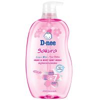 [Limited Deal] Free delivery จัดส่งฟรี D Nee Pure Head and Body Baby Wash Pink 800ml. Cash on delivery เก็บเงินปลายทาง