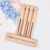 ♘ 5pcs Natural Wooden Note Holder DIY Handmade Wooden Crafts Material Supplies Home Party Photo Clip Decoration DIY Supplies