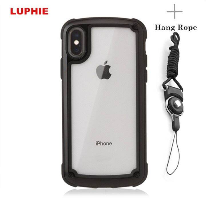 16-digits-luphie-เคสหลังโปร่งใสสำหรับ-iphone-12-11-13-pro-max-7-8plus-xs-max-xr-พร้อมเชือกซิลิโคนกันกระแทกเกราะถุงลมนิรภัยเคส