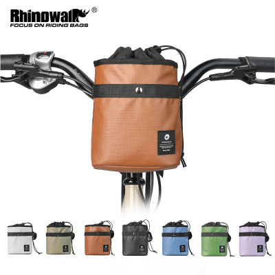 Rhinowalk กระเป๋าถือจักรยาน2.5L กระเป๋า Keranjang Besar ขวดน้ำด้านหน้ากระเป๋ากระติกน้ำกระเป๋าสะพายไหล่แบบพกพาสำหรับจักรยานแบบพับได้ Brompton