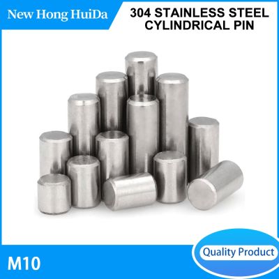 M10 Pin silinder 304 baja tahan karat memperbaiki poros pengunci pencarian paku 10mm-100mm pekerjaan logam DIY batang padat Pin logam