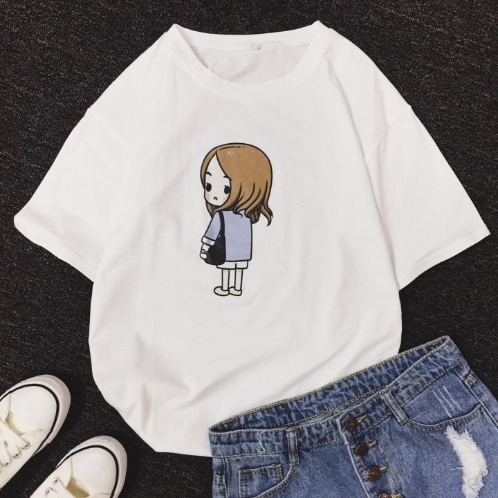 พร้อมส่ง-ลายการ์ตูน-เสื้อยืด-แฟชั่น-มาใหม่-งานขายดี-yf82