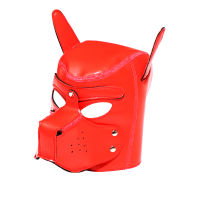 nd New Fashion Padded PU Leather Rubber Role Play Dog Puppy Cosplay Full Head with Ears 5 Color