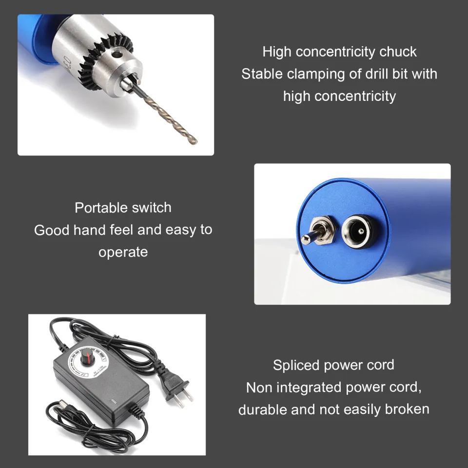 Mini Electric Hand Drill with Power 0.3-4mm Chuck 4000-13000RPM