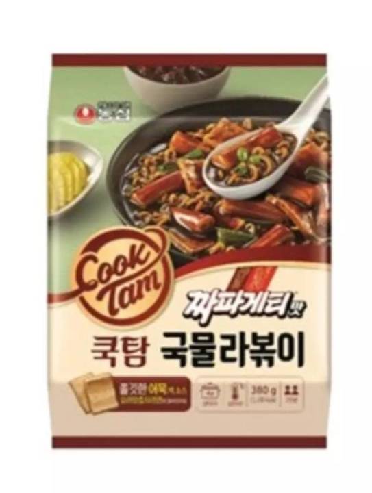 มาม่าต๊อก-บะหมี่กึ่งสำเร็จรูปเกาหลีผสมแป้งต๊อก-รสจาจังมยอน-ซอสถั่วดำเกาหลี-ยี่ห้อ-นงชิม-nongshim-cooktam-chapaghetti-380g