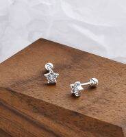 littlegirl gifts-Diamond star Piercing silver S999  (ราคาต่อชิ้น)