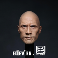 Eleven 11 X Kai EK01A 16 Dwayne Johnson Strong หัวหิน Sculpt ไม่มีเครา Fit สำหรับ12 Super Muscle Action Figure