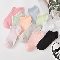 Cotton socks Womens candy color boat socks