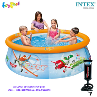 Intex ส่งฟรี สระน้ำ อีซี่เซ็ต 6 ฟุต (1.83x0.51 ม.) เพลนส์ รุ่น 28102/28101 + ที่สูบลมดับเบิ้ล ควิ๊ก วัน