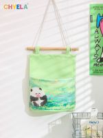 Large bear panda flower receive hang bag suspension rear door of the head of a bed material bag artifact QT301 【BYUE】