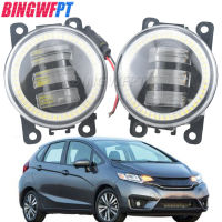 2pcs ใหม่ LED Angel Eye DRL ไฟวิ่งกลางวัน H11 12V รถซ้ายขวาไฟตัดหมอกสำหรับ Honda Fit 2015. 2016 2017 2011