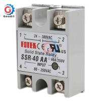 【✴COD✴】 zhichui1714470 โซลิดสเตทรีเลย์40a Ssr-40aa Ac ควบคุม Ac Relis 80-280V Ac ไปยัง90-480V Ac Ssr 40aa