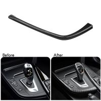 Carbon Fiber Car Gear Shift Panel Side L Shape Strips Trim Interior Modification for 3 4 Series 3GT F30 F31 F32 F34