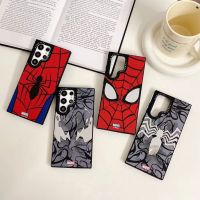 เคสสามารถใส่ได้กับ Samsung Galaxy เคสแข็งสไปเดอร์แมนของ Marvel S23 S23plus เป็นพิเศษ S22อัลตร้า