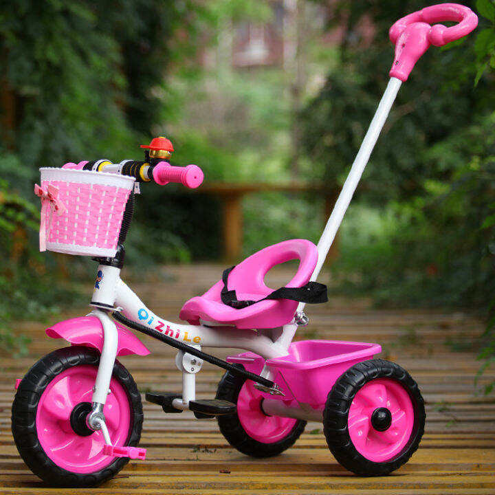 childrens bike with push handle