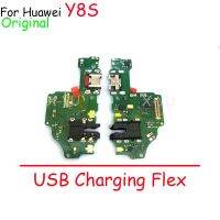 ต้นฉบับสำหรับ Huawei Y8S Y9S แท่นชาร์จ USB พอร์ตตัวเชื่อมต่อไมโครโฟนสายเคเบิลงอได้ LPX3763อะไหล่ทดแทน