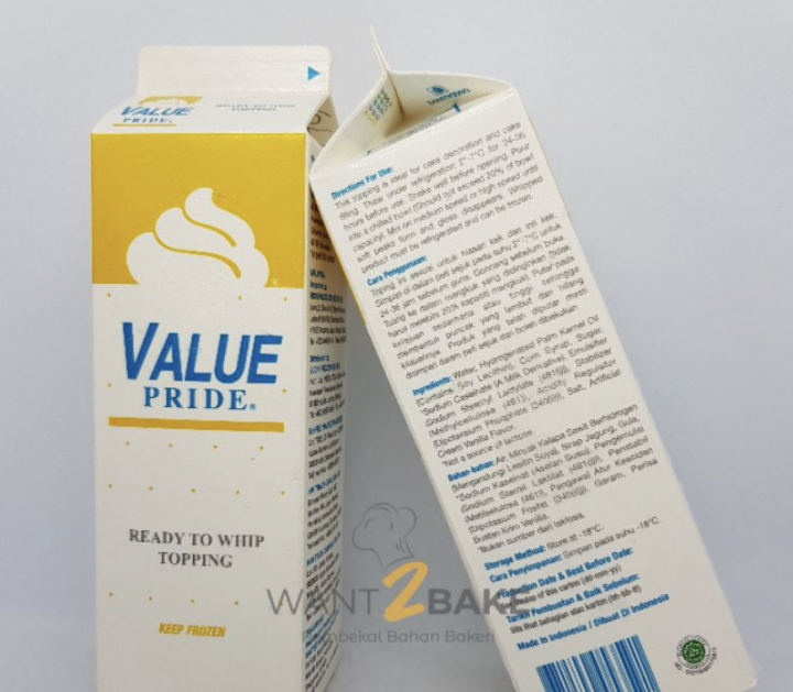 Malaysia Stock VALUE PRIDE TOPPING 907G (NONDAIRY WHIPPING CREAM) Lazada