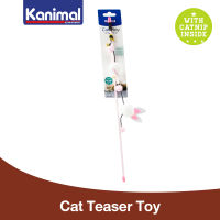 Kanimal Cat Teaser Toy ของเล่นแมว ไม้ล่อแมว รุ่นกระต่าย พร้อมกระดิ่ง ช่วยขัดฟัน สำหรับแมวทุกวัย ขนาด 6x60 ซม. (ยาว 46.5 ซม.)