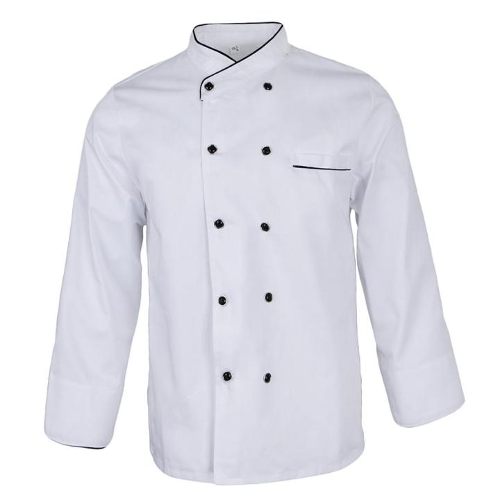 lazaralife-chef-jacket-cook-เครื่องแบบแขนยาวสำหรับร้านอาหารครัวของใช้ในครัวเรือน