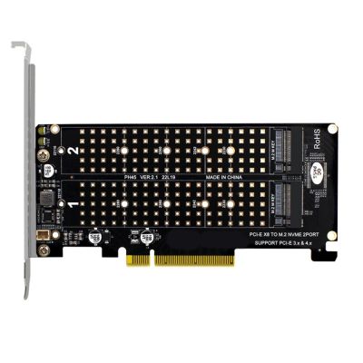 PCIEX8ไปยัง M.2 NVME ซึ่งเป็น MKEY RAID Array อะแดปเตอร์ขยายเมนบอร์ด2X32Gbps ความเร็วในการถ่ายโอน M.2 SATA SSD อะแดปเตอร์ FJK3825อะแดปเตอร์ PCIE