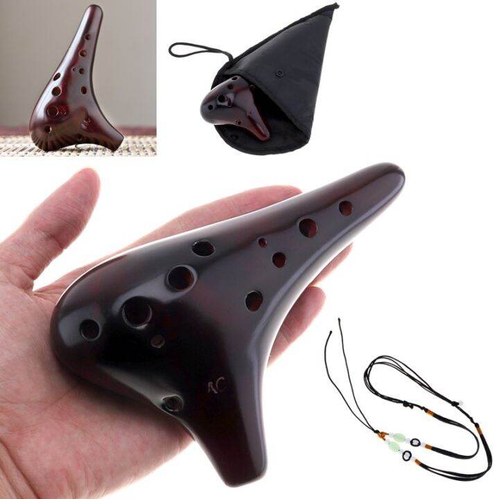 Professional 12 Hole Alto Tone C Key Ocarina Flute Ceramic Legend Of Ocarina Musical Instrument