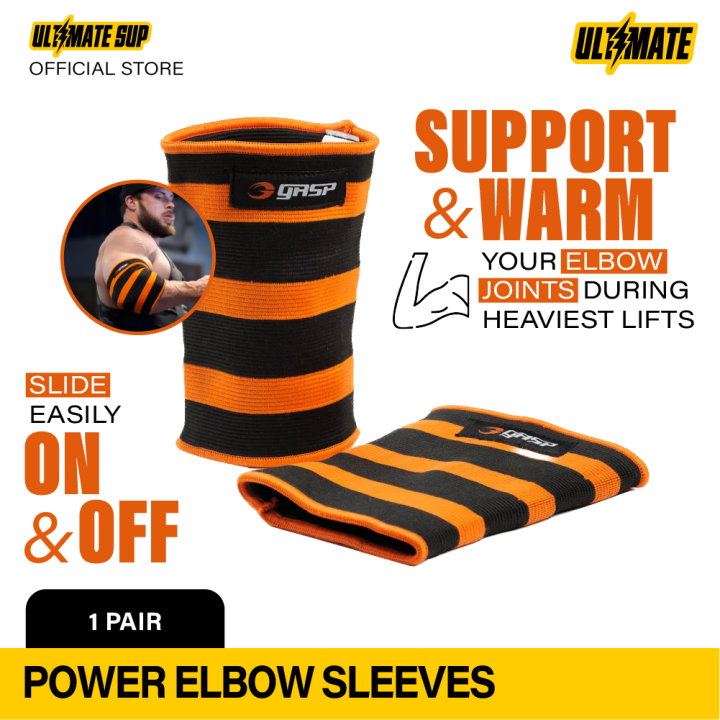 GASP Power Elbow Sleeve, Elbow Support, Elbow Guard, Muscle & Strength