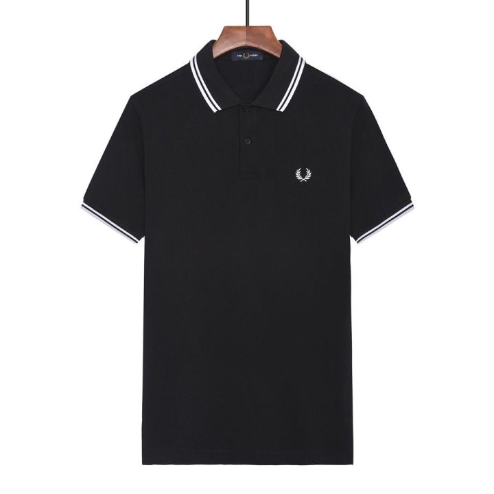 fred-perry-เสื้อโปโล-lapel-ผู้ชายมีหูข้าวสาลี-สินค้าต่างประเทศสั่งของแท้