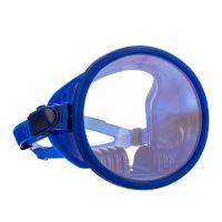 Retro Single Lens Scuba Oval Dive Mask, Fog Free Tempered Glass, Silicone Comfort Fit, Lens-Snorkeling &amp; Spearfishing