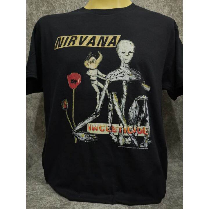 เสื้อวงนำเข้า Nirvana ‎Incesticide Kurt Cobain Sonic Youth Grunge Retro