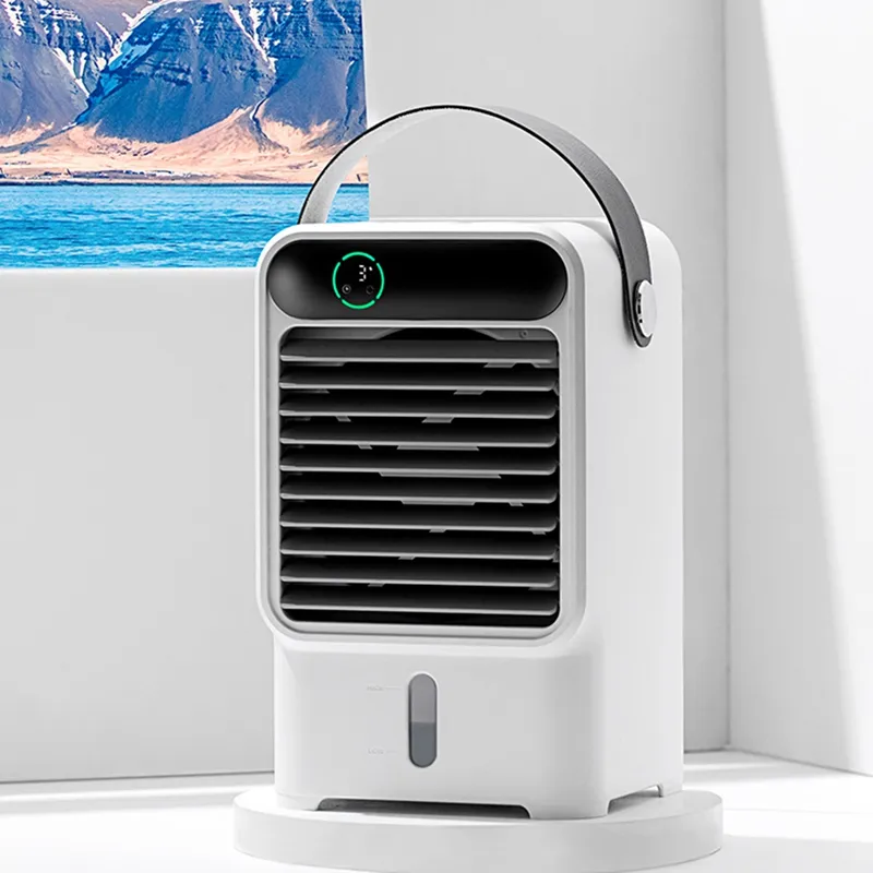 Personal Air Conditioner Mini Portable, Evaporative Air Cooler Portable,  Desktop Cooling Humidifier Fan for Room/Office 