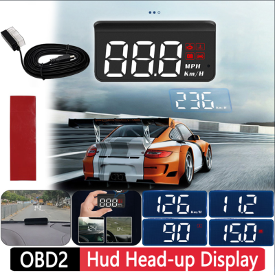 OBD2อัตโนมัติ HUD Head-Up Display Digital Car Windshield Speed Projector Temperature Display อุปกรณ์อิเล็กทรอนิกส์สำหรับรถยนต์ทั้งหมด