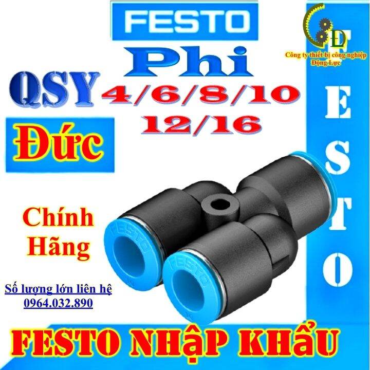Khớp nối nhanh chữ Y dây hơi máy nén khí ️ đầu cút co nối ống khí phi 4