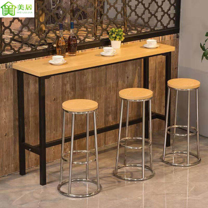 Industrial wind wrought iron home bar chair table modern minimalist bar