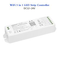 Wl5 Yl5อัพเกรดรุ่น Onwifi 5 In 1 Dc12v ตัวควบคุมไฟ Led 24V 2.4G หรี่สำหรับแถบไฟ Led เดียว Ccrgbw Rgb Cct