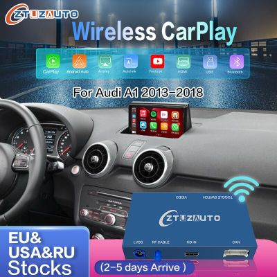 Apple ไร้สาย Carplay Android Auto Interface สำหรับ Audi A1 2013-2018ฟังก์ชั่นการเล่นบนรถด้วยการเชื่อมต่อกระจก Airplay