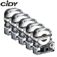 【❁】 KN Group Cidy 5ชิ้นสำหรับ Epson/kingjim ST12KW เครื่องพิมพ์ LW-400สีดำบนป้าย SS12KW ใส SR150 Cassete