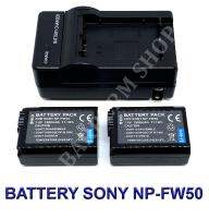 NP-FW50  FW50 แบตเตอรี่  แท่นชาร์จ  แบตเตอรี่พร้อมแท่นชาร์จสำหรับกล้องโซนี่ Battery  Charger  Battery and Charger For Sony Alpha A3000,A5000,A6000,A6300,A6500,A7,A7II,A7S,A7SII,A7R,A7RII,A33,A35,A37,A55,RX10,RX10II,RX10 III,RX10 IV,NEX-3/5/7