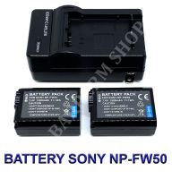 (Saving Set 2+1) NP-FW50 / FW50 Camera Battery and Charger for Sony แบตเตอรี่และแท่นชาร์จกล้องโซนี่ For Sony Alpha A3000,A5000,A5100,A6000,A6300,A6500,A7,A7II,A7S,A7SII,A7R,A7RII,A33,A35,A37,A55,RX10,RX10II,RX10 III,RX10 IV,NEX-3/5/7 BY BARRERM SHOP