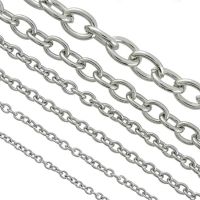 1Pcs Width1.5-4.5mm Stainless Steel Cross O Chain  Women Men Necklace Finding Pendant DIY Wholesale Jewelry 40-100cm Dropship Fashion Chain Necklaces