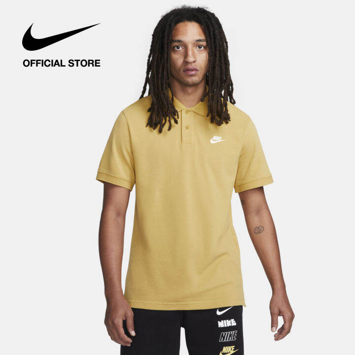 Nike Men's Sportswear Polo Top Yellow Lazada.co.th