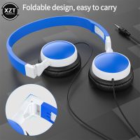 Fashion Wired Foldable 3.5mm HiFi Audio Bass Headset Music Sports Gaming Headphone Professional Headphones for Phone/Tablet Over The Ear Headphones