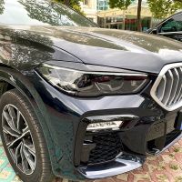 For BMW- X5 G05 X6 G06 2019 2020 2021 2022 Front Headlight Lamp Cover Strip Eyebrow Trim Sticker