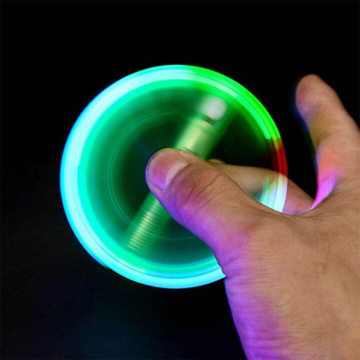 lowest-price-mh-สปินเนอร์มือหมุนได้2in1ใหม่ไฟปากกา-led-fidget-spin-edc-ออทิซึม-groscope-เรืองแสงมืด