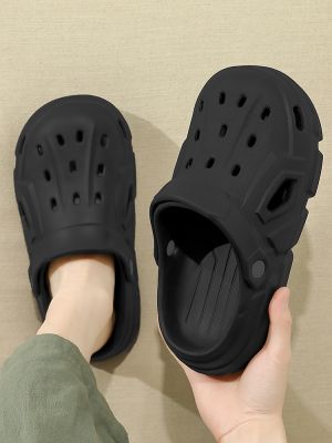 ❈ Stepping on shit feeling hole shoes mens summer 2023 new non-slip thick-soled sandals beach Baotou slippers men