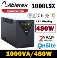 UPS (เครื่องสำรองไฟ) Ablerex 1000LSX/480W (USB/RJ11/RJ45/)แสดงผลเป็นแบบ LED Display ประกัน 2 ปี Onsite ของแท้