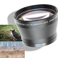 Telephoto 2.2X เพิ่มทางยาวเลนส์คูณ 2.2เท่า หมุนใส่หน้าเลนส์แหวน 52 มม. ฟิลเตอร์ 52มม. สำหรับทุกยี่ห้อเลนส์ FX, DX, DSLR, SLR, Mirrorless