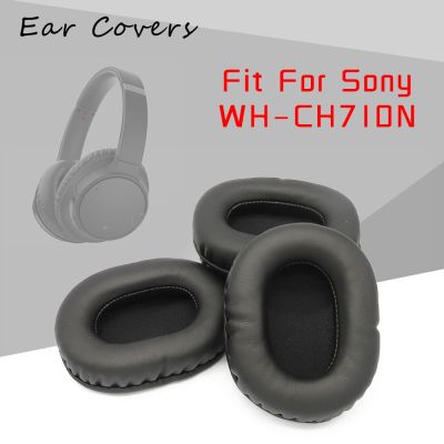 แผ่นรองหูดั้งเดิมสำหรับ WH CH710N WH-CH710N,แผ่นรองหูฟังสำหรับเปลี่ยนหูฟังหนัง PU ฟองน้ำโฟม