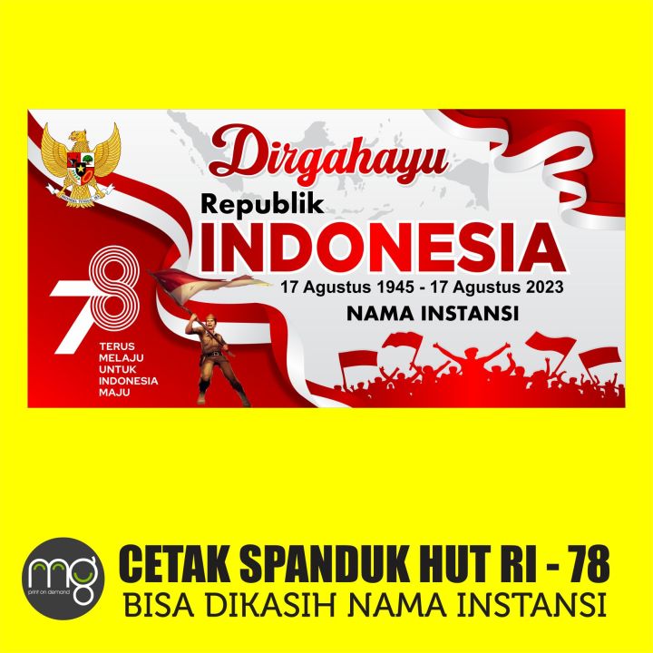 Spanduk Dirgahayu Ri Ke 78 Bisa Requst Nama Instansi Lazada Indonesia 6226