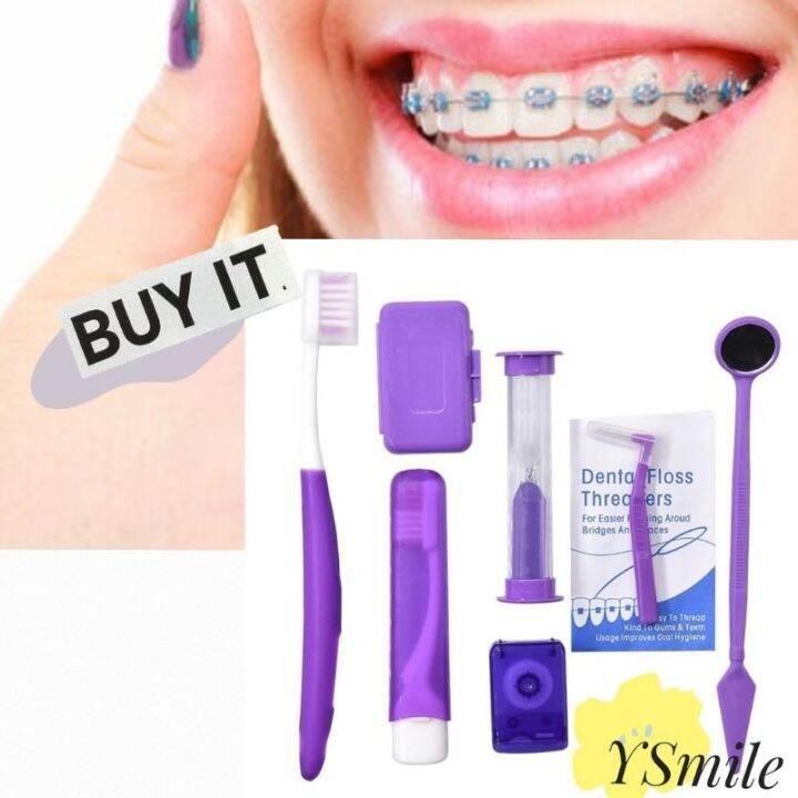 New ! 🦷Malaysia 10Pcs Orthodontic Toothbrush Set Braces Oral Hygiene